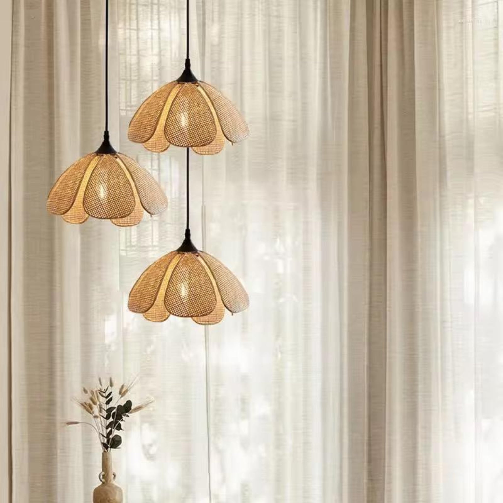 Cane Webbing Lamp | Rattan Pendant Lamp LP-77